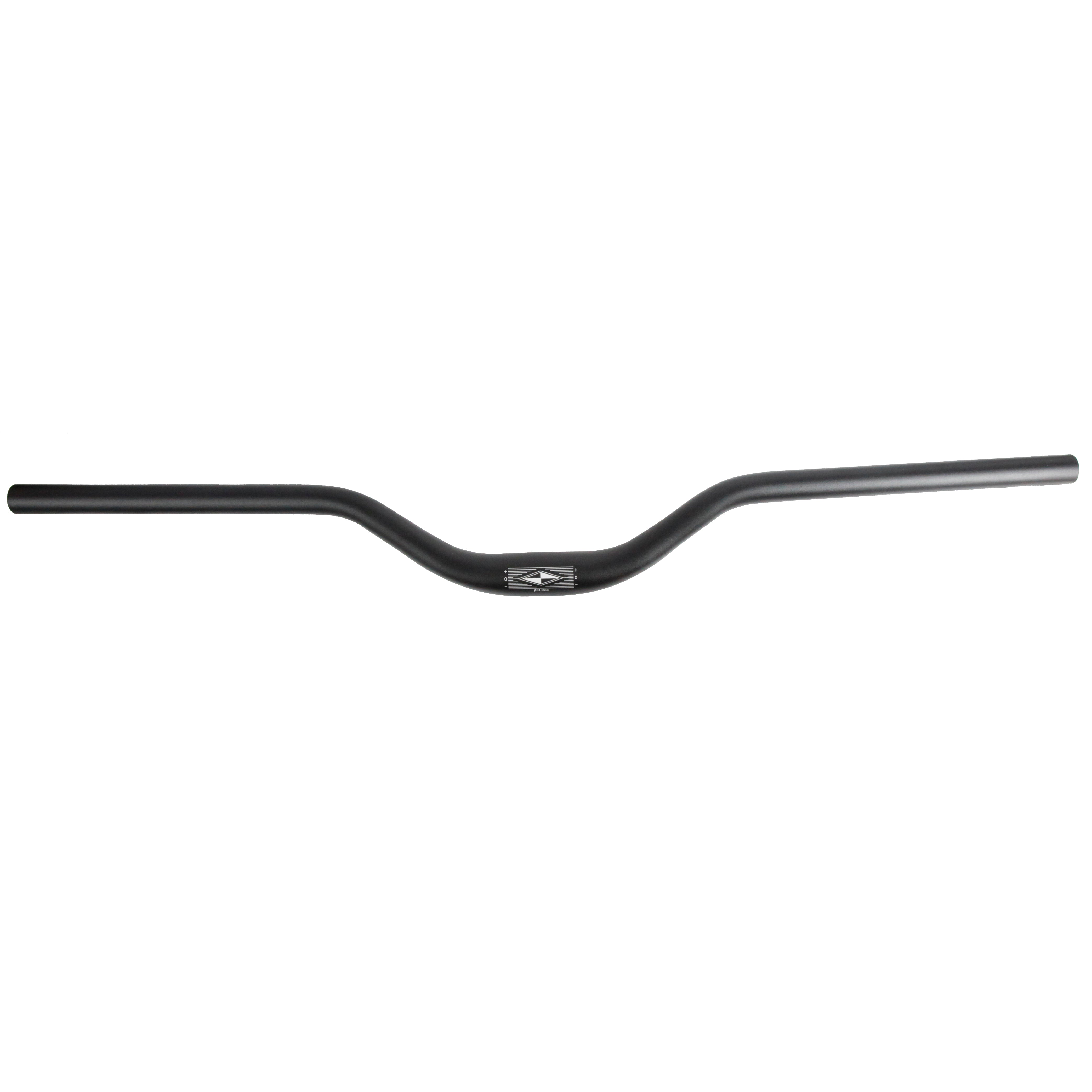 TiyoBike 670mm Aluminum Cruiser Handlebar 31.8mm Clamp – Black Anodized, Sand Blown
