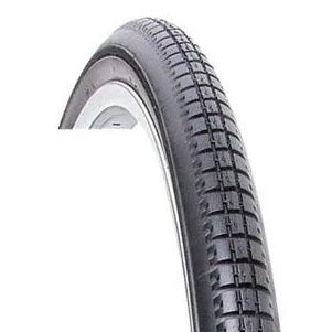 Tyre 24 x 1 3/8 Vee Rubber Wheelchair Block Tread Black