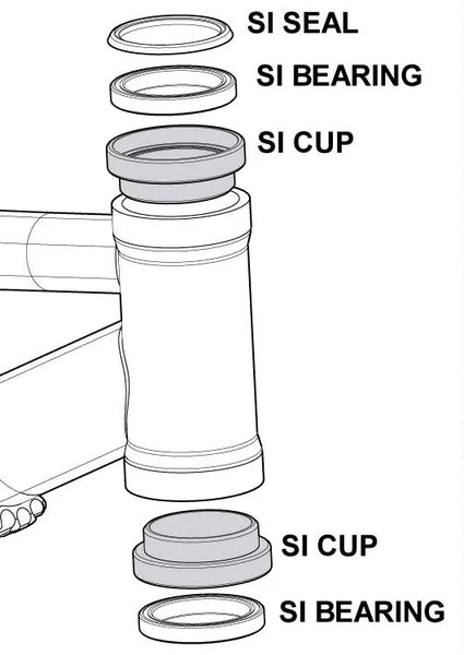 Headset Cannondale Lefty Headshok Bearings 1.56" Pair HD169