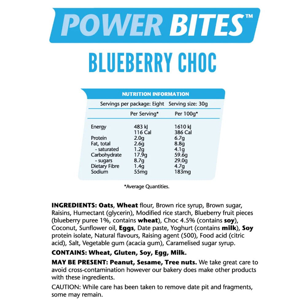 Em's Power Bites Blueberry Chocolate 8pc