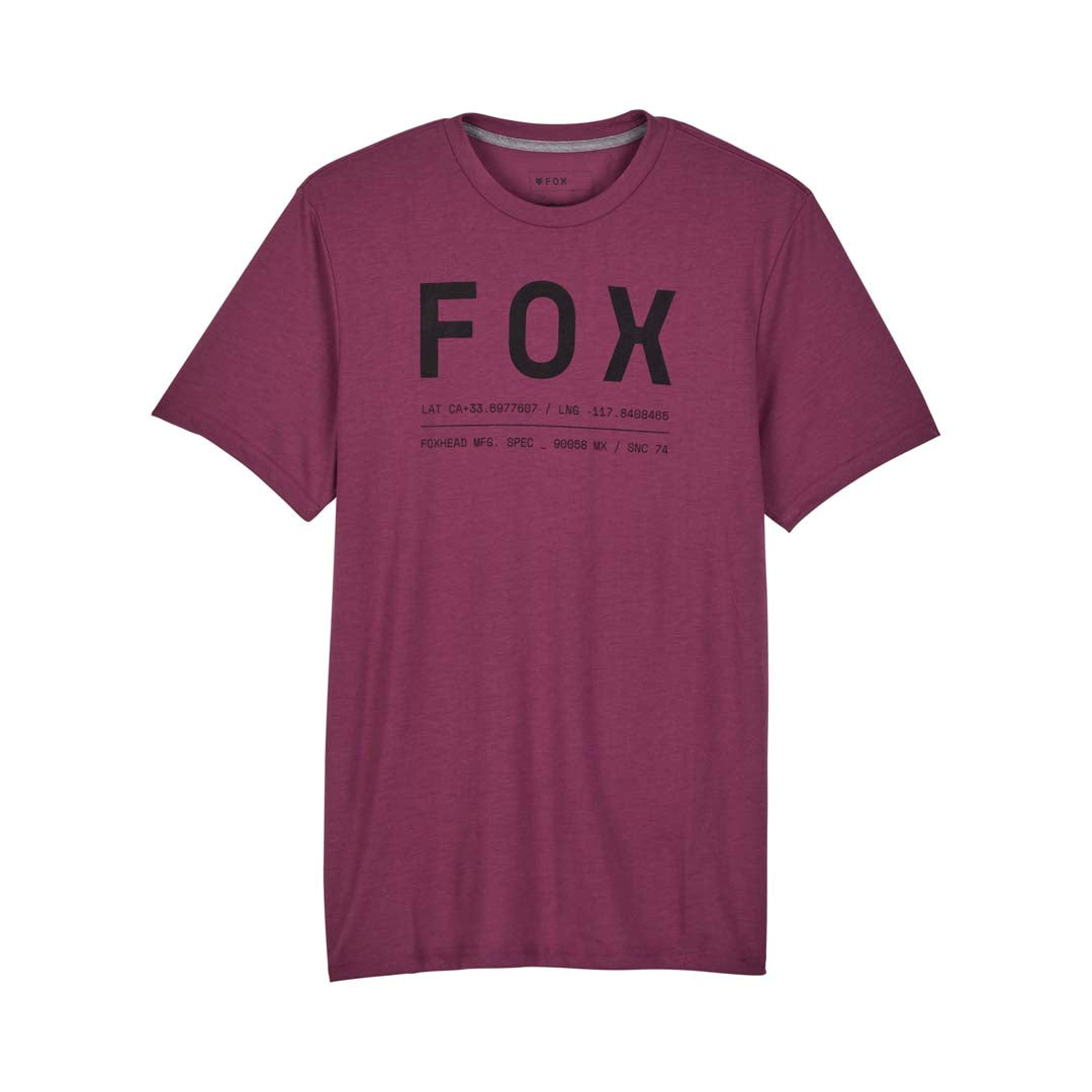 Fox Mens Non Stop Tech Tee (2025) in Sangria