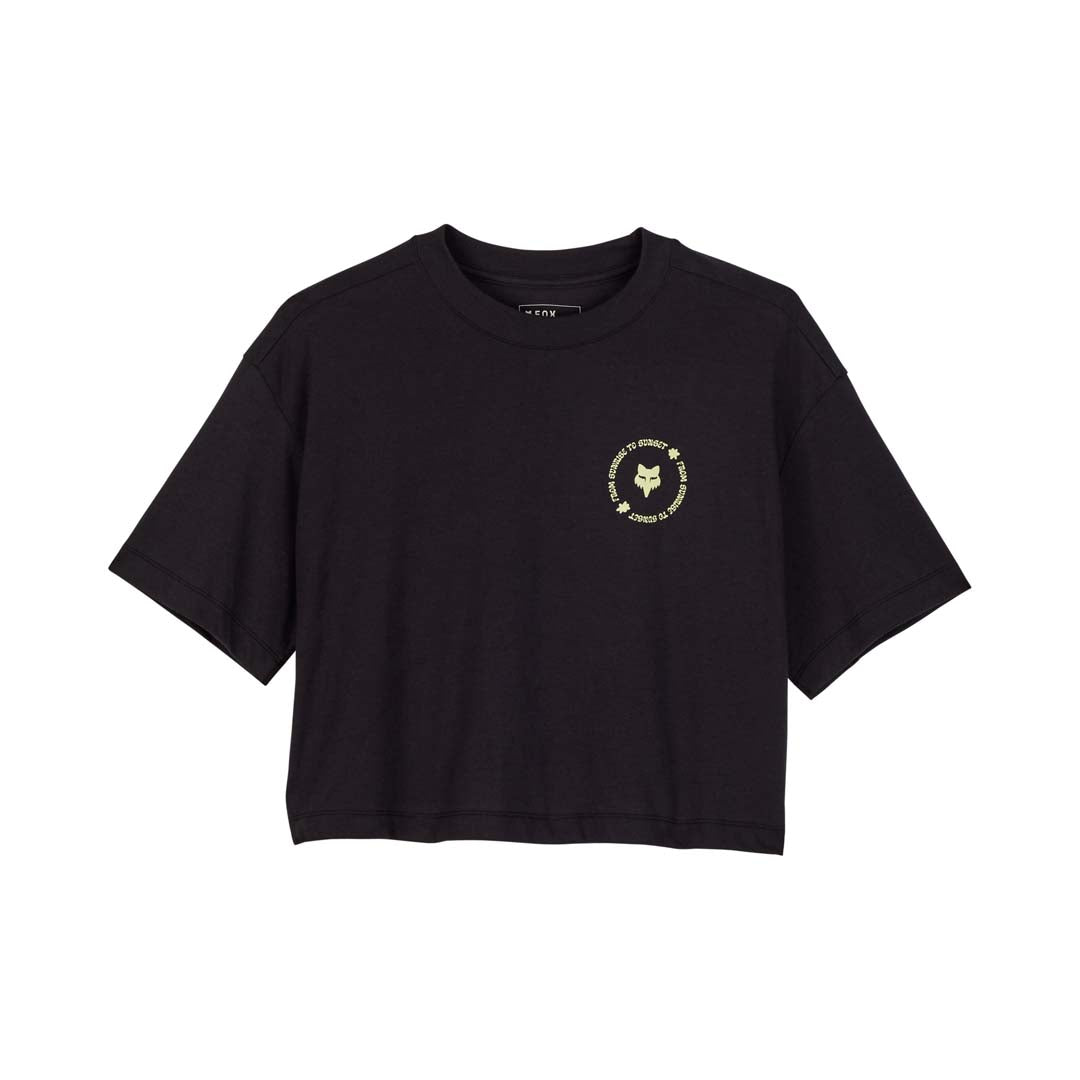 Fox Womens Byrd Crop Tee (2024) in Black