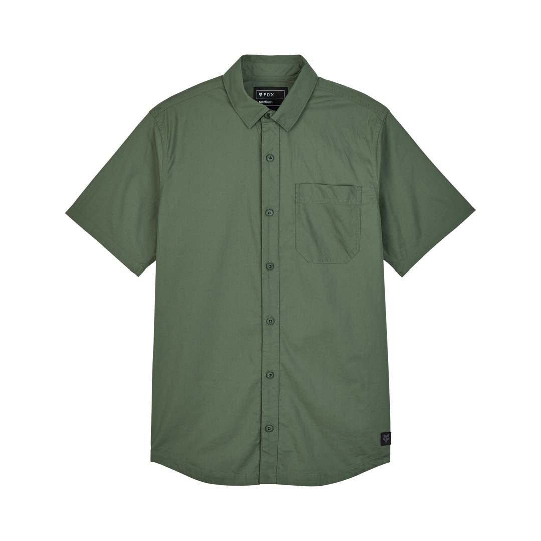 Fox Mens Roger Woven Shirt (2024) in Hunter Green