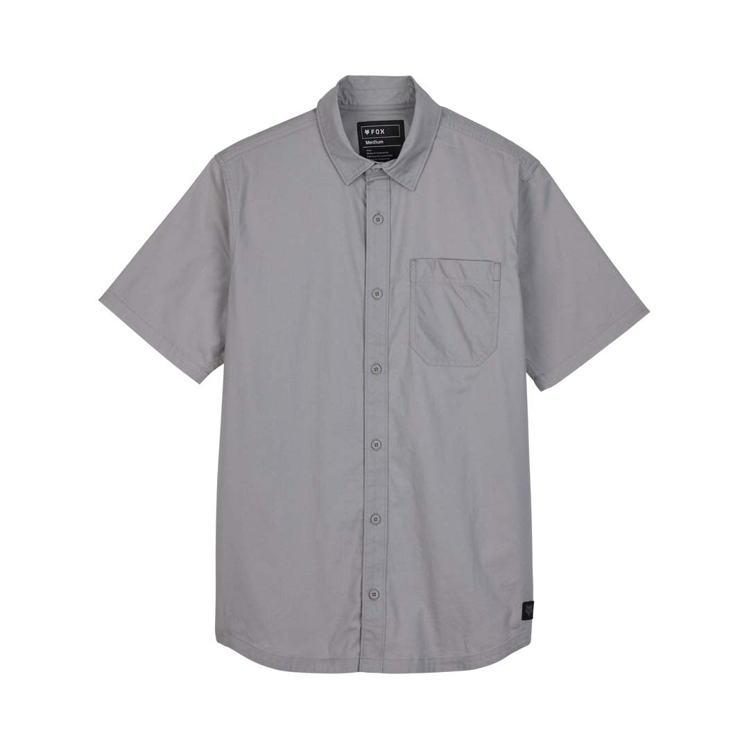 Fox Mens Roger Woven Shirt (2024) in Steel Grey