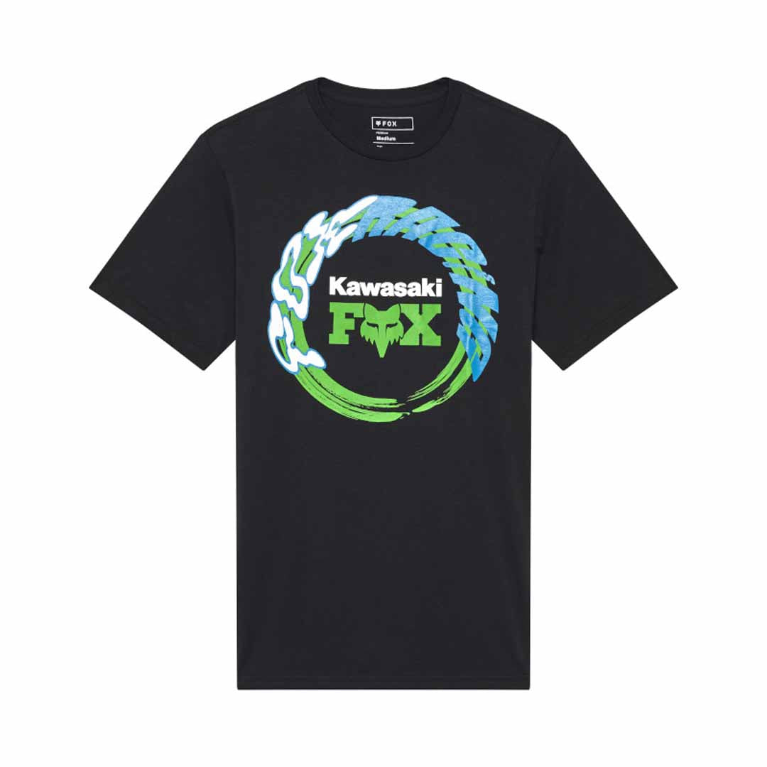 Fox Mens Kawasaki Tee (2025) in Black