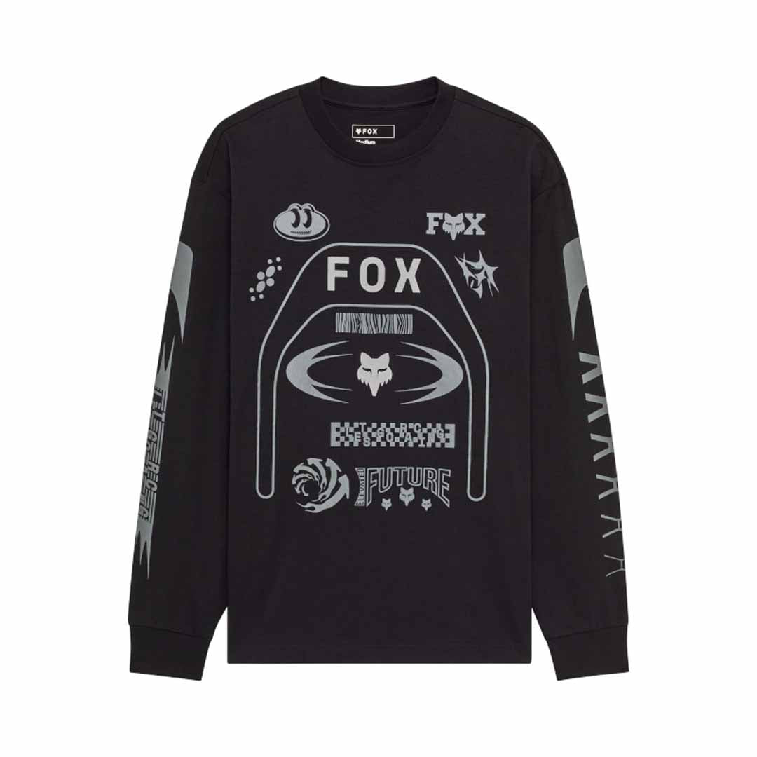 Fox Mens Image Cosmo Oversized Long Sleeve Tee (2025) in Black