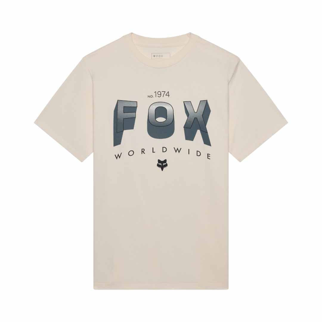 Fox Mens Block 195 Orig Tee (2026) in Off White
