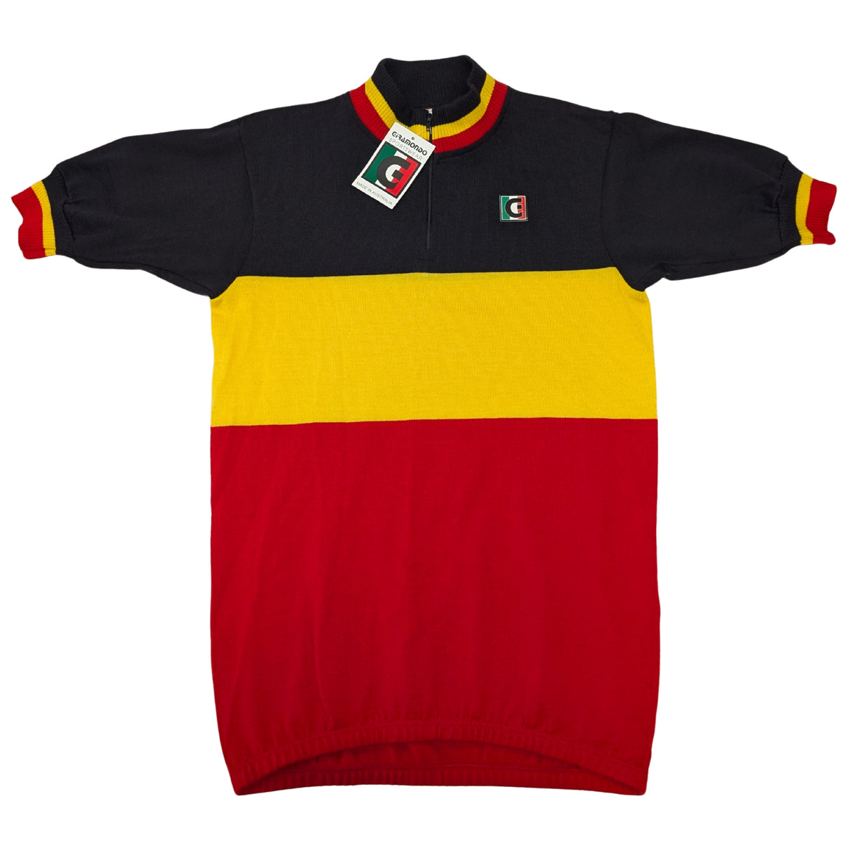 Giramondo Mens Vintage Wool Short Sleeve Jersey
