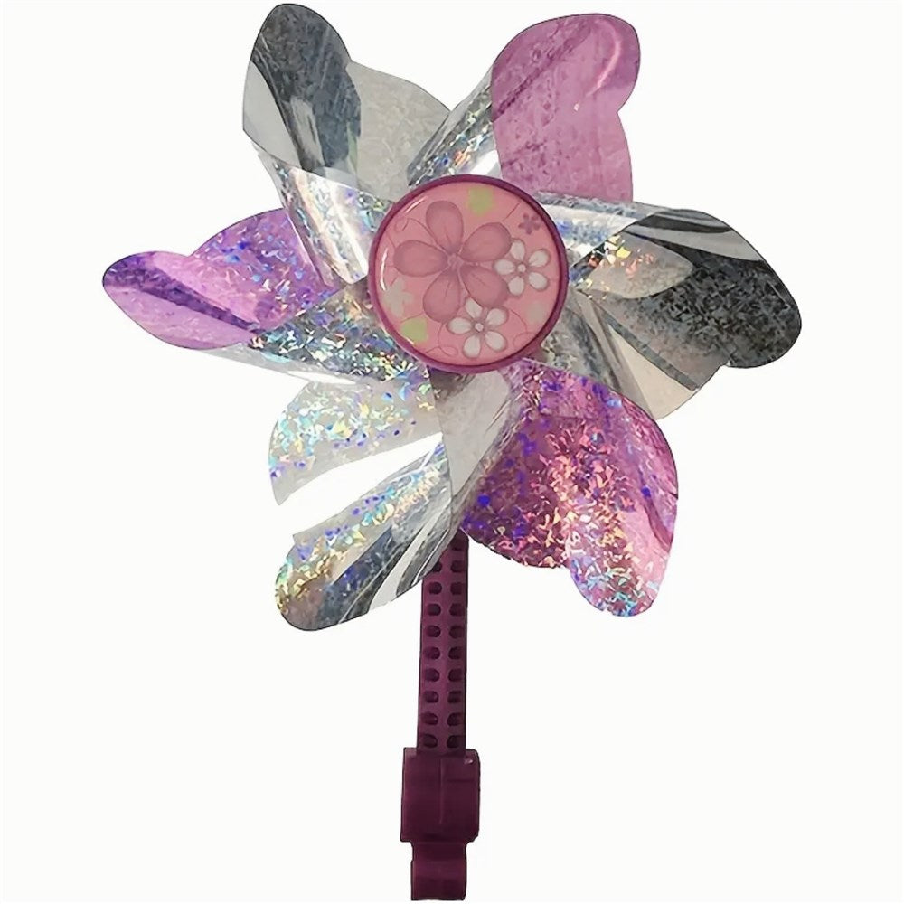 Rascal Kids Clip-on Windmill Handlebar Decoration White/Purple Glitter