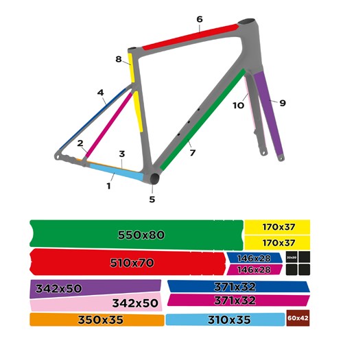Slicy Sublimistick Frame Protection Gravel Road Clear