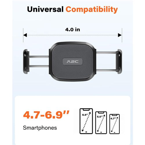 A2C Universal Phone Holder 2-in-1 Car Vent and Dash Mount