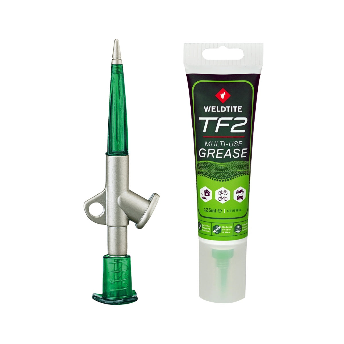 Weldtite Grease Gun + Multi-Use Bike Grease Tube 125mL