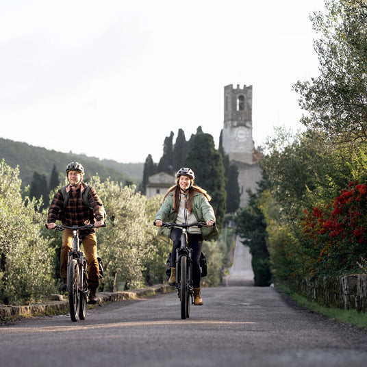 Electric bikes being used to tour and commute.