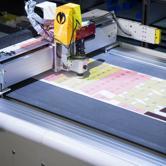 Giant Defy carbon swatches being printed