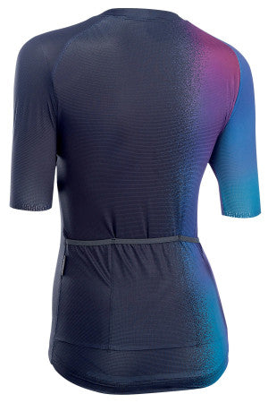 northwave blade womens jersey rear in black iridescent