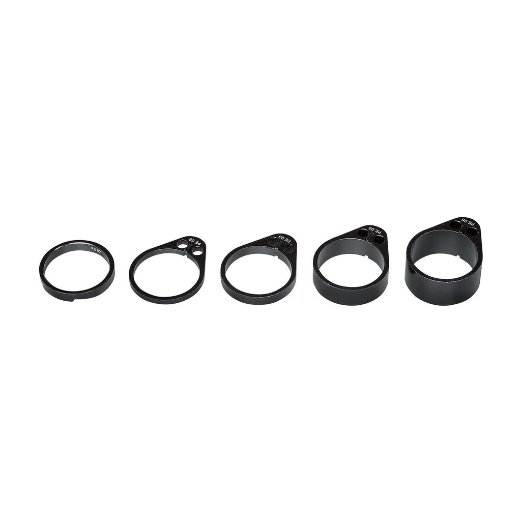 PRO Vibe Stem Spacers Set 1 1/4" Carbon Top 5mm Bottom 3/5/10/15mm