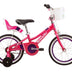 Malvern Star Cruisestar (2025) 16-inch kids bike in pink with white and purple highlights