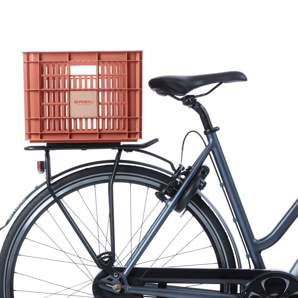 Basil Bicycle Crate MIK Med 27L Rear Basket Terra Red