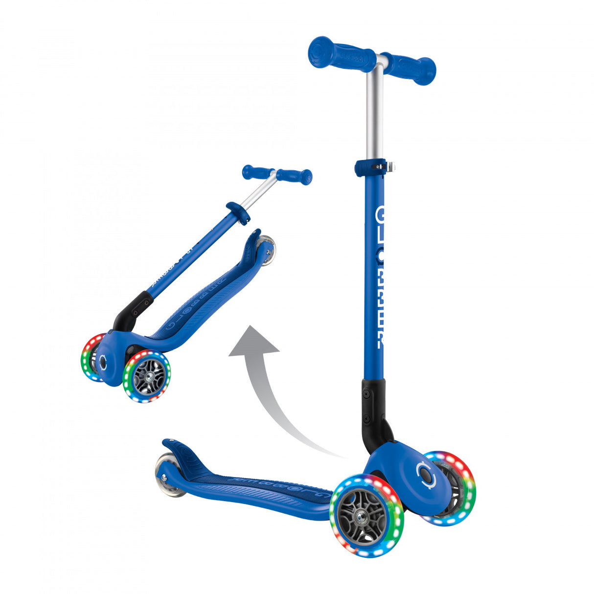 Globber Primo Foldable Lights 3-Wheel Scooter