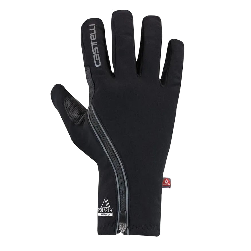 Black glove with brand logo on a white background