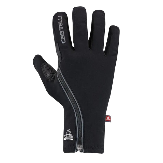 Black glove with brand logo on a white background