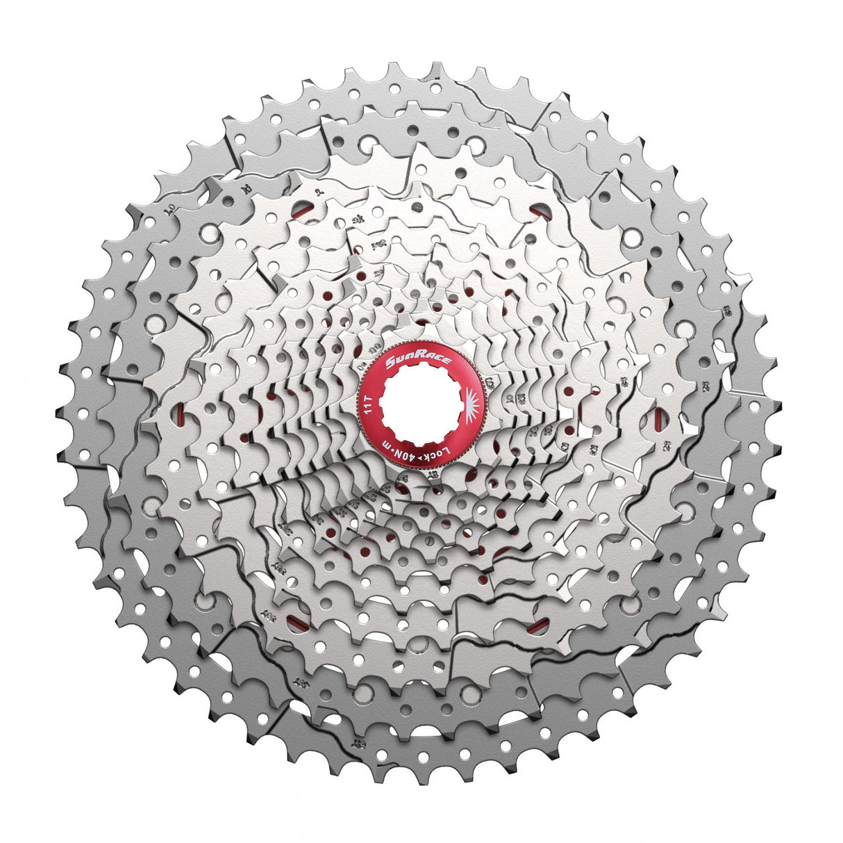 Cassette 12 Speed 11-51 Sunrace MZ902 Silver/Red