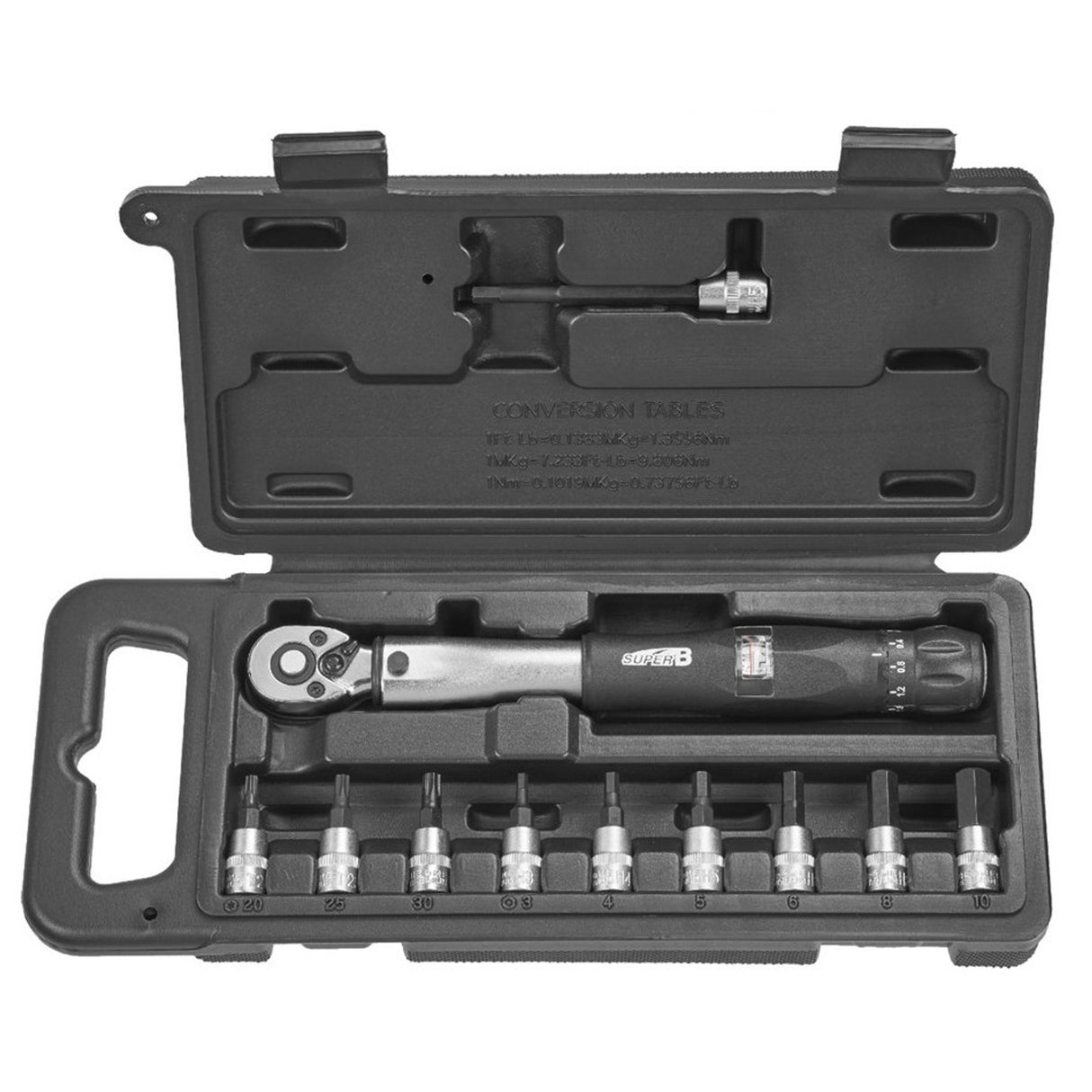 Tool Super B Torque Wrench 1/4 Drive with sockets