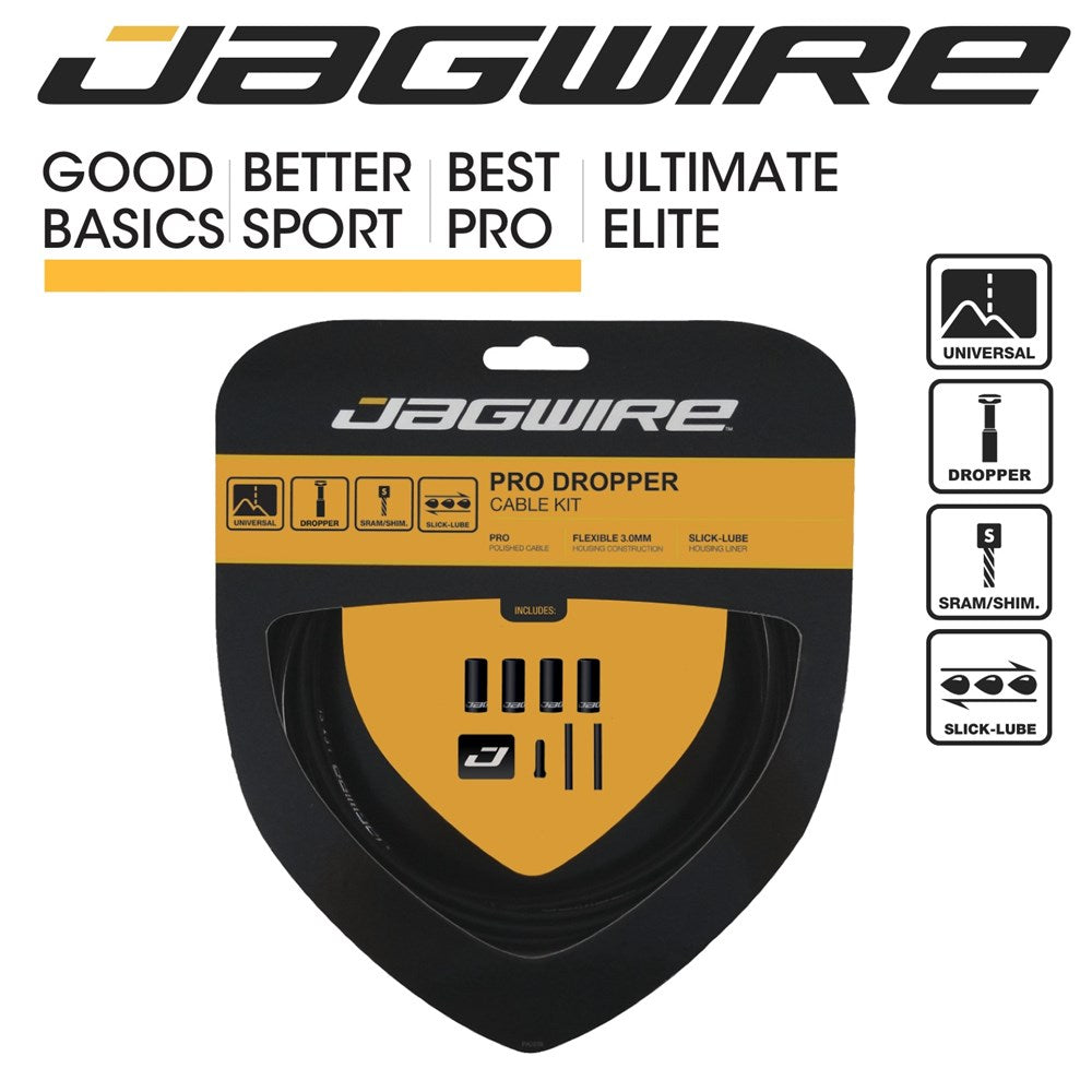 Jagwire Pro Dropper Post Cable Kit LEX Slick Lube 3.0mm (PCK601)