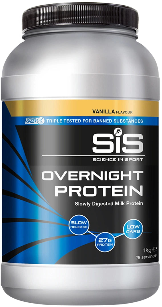 Science in Sport Overnight Protein Powder Tub 1kg - Vanilla