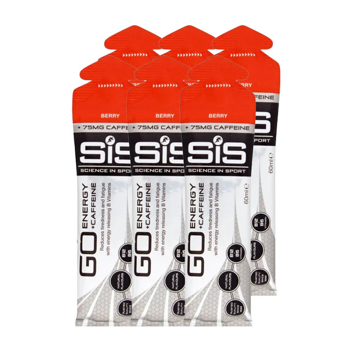 Science in Sport Go Energy + Caffeine Gel 60ml (6 pack) - Berry