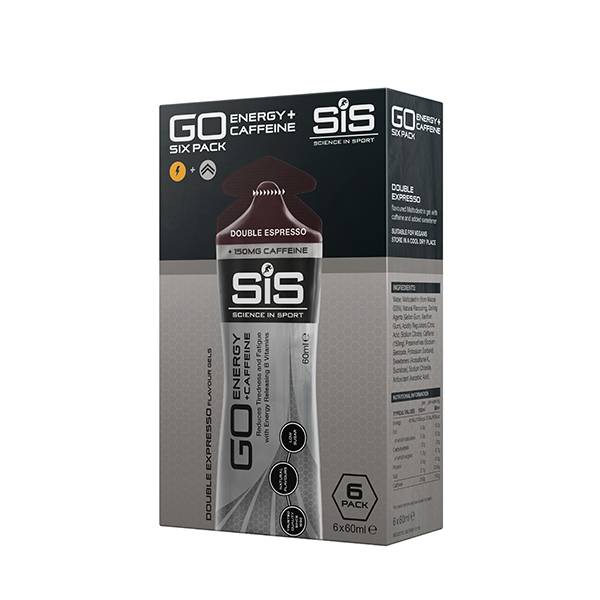 Science in Sport Go Energy + Caffeine Gel 60ml (6 pack) - Double Espresso