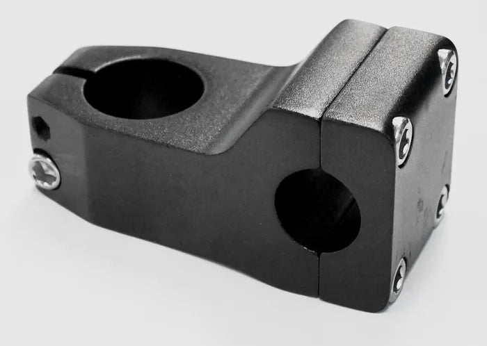 BMX Stem Ahead 55mm 0 Deg 28.6mm x 22.22 Black