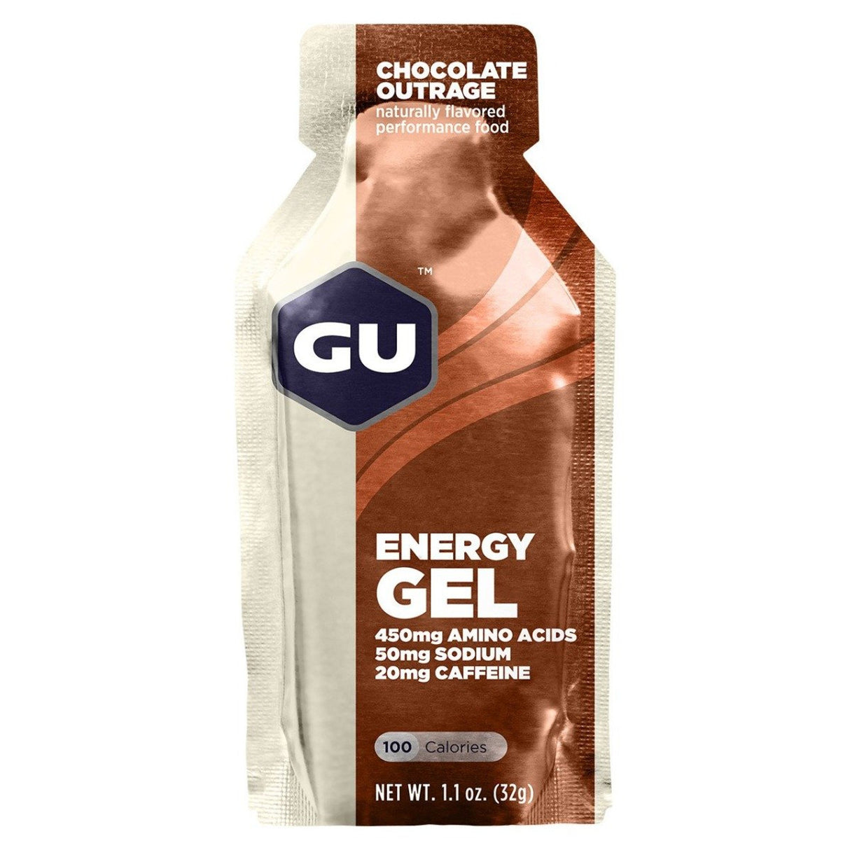 GU Energy Gel Chocolate Outrage with Caffeine 32g