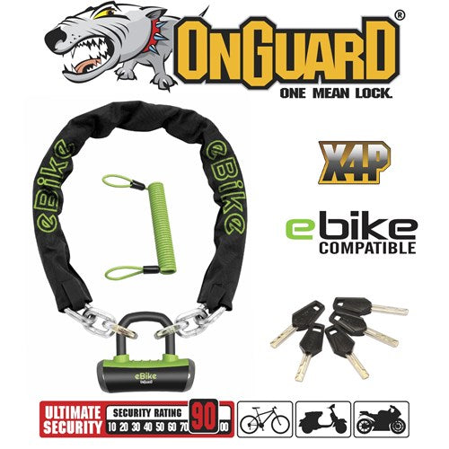 OnGuard Mastiff 8019E E-Bike 110/12 Key Chain Lock