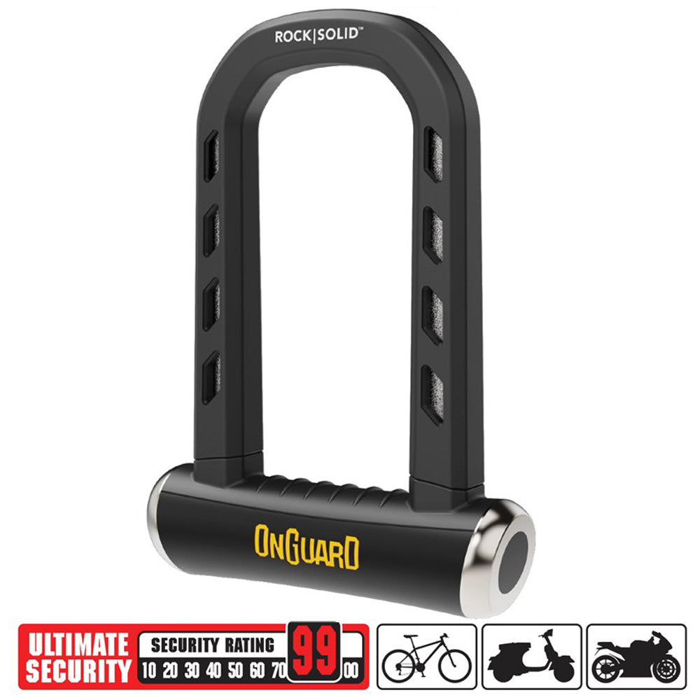 Onguard Rocksolid 8590 9x17.5cm Key U-Lock