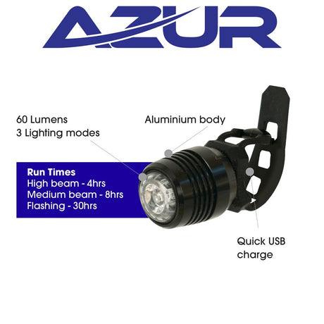 Azur Cyclops II 60lm USB Front Light