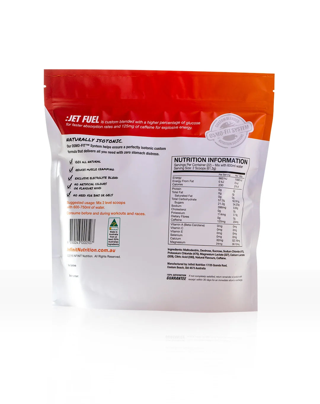 Infinit Jet Fuel Energy Powder with Caffeine 1.35kg