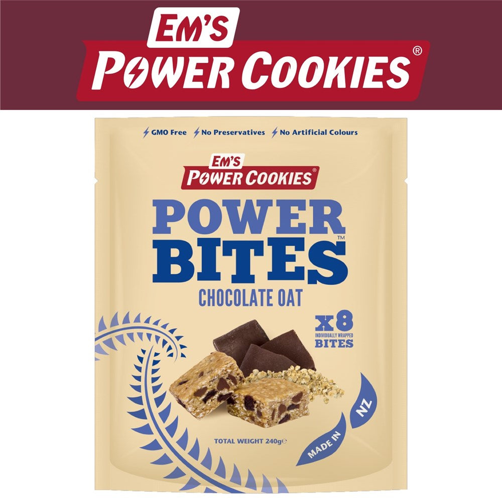 Em's Power Bites Chocolate Oat 8pc