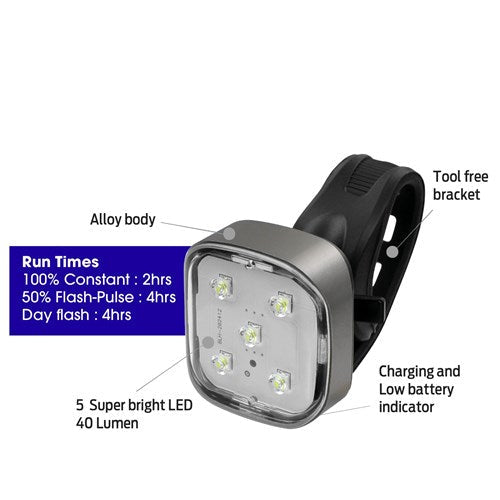 Azur USB Strobe 40lm Front Light