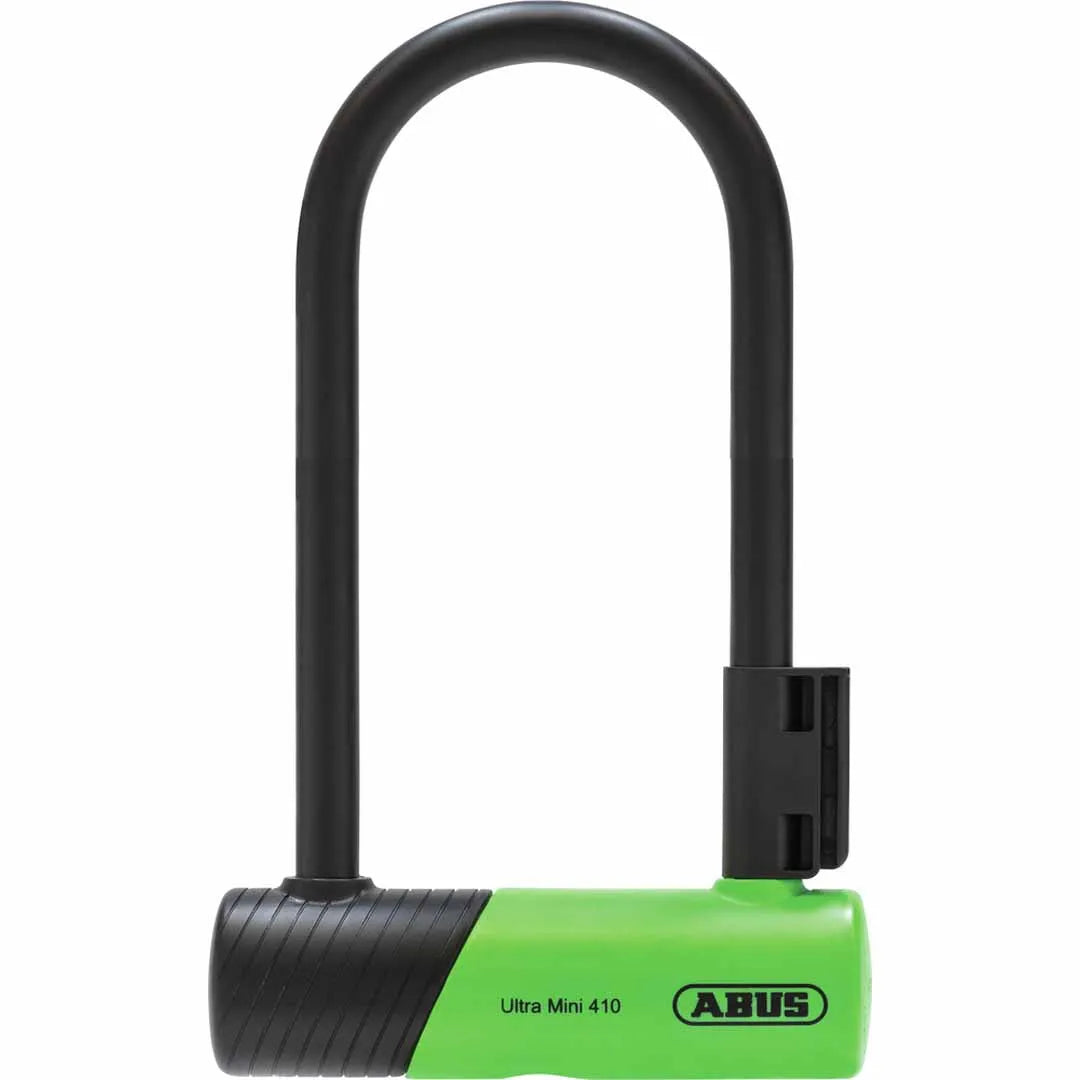 ABUS Ultra 410K/180mm Key U Lock Green + 10mm Cobra Cable
