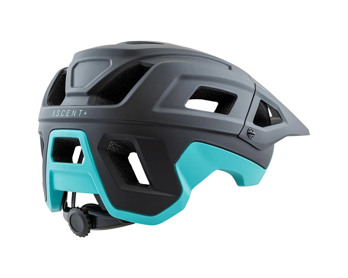 Adura Ascent+ Shield-X Helmet black-turquoise oblique rear