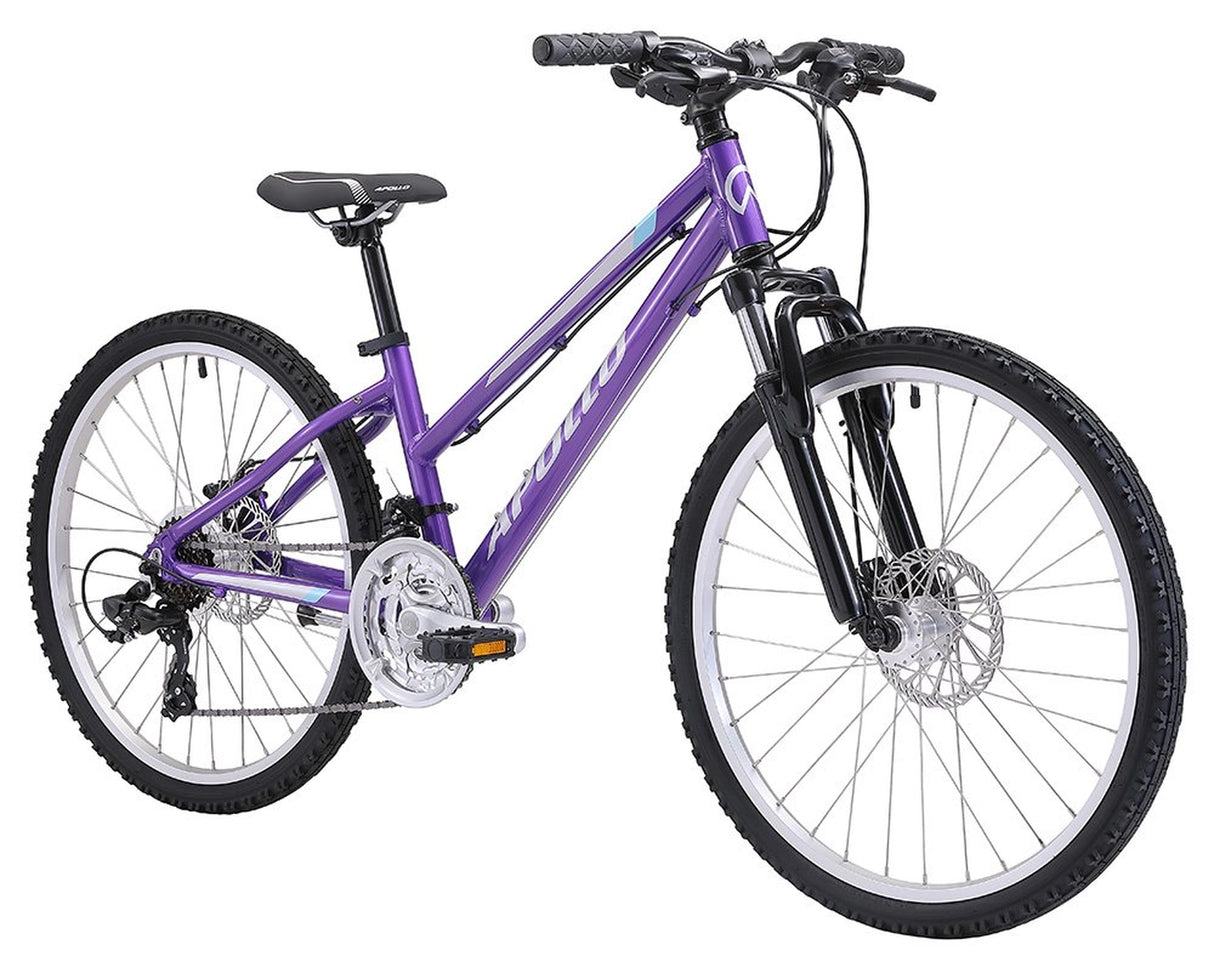 Apollo Verve 24" Kids' Bike Purple 1  oblique front