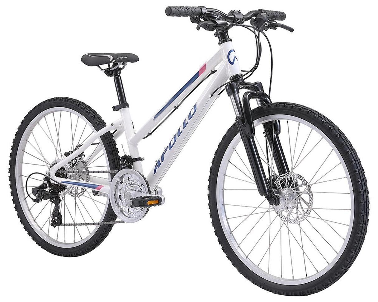 Apollo Verve 24" Kids' Bike White 1 Oblique Front