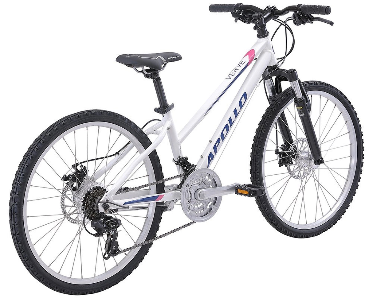 Apollo Verve 24" Kids' Bike White 1 Oblique Rear