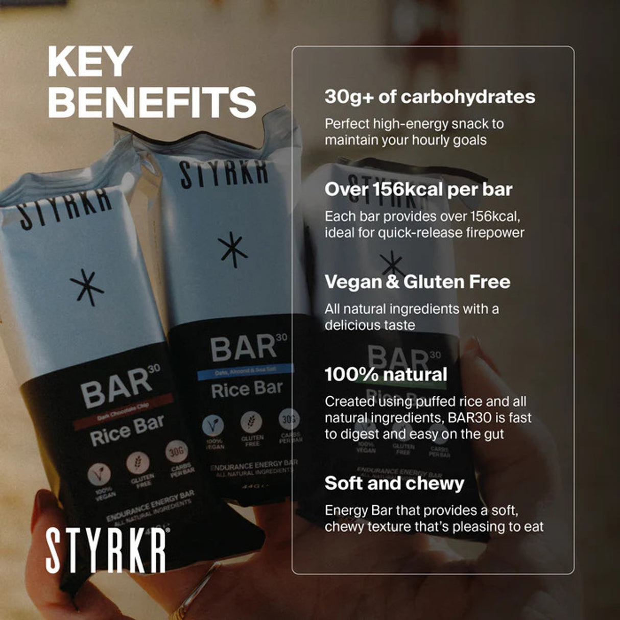 Styrkr Rice Bar 30g Carbs