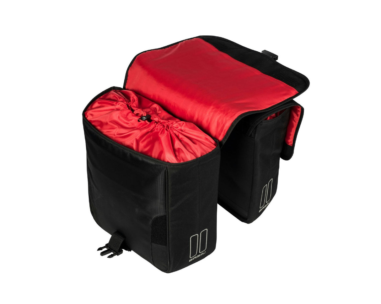  Basil Miles Double Bag Rear Pannier 35L Black open