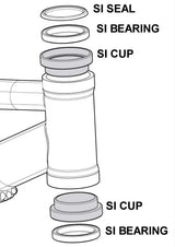 Headset Cannondale Lefty Headshok Bearings 1.56" Pair HD169
