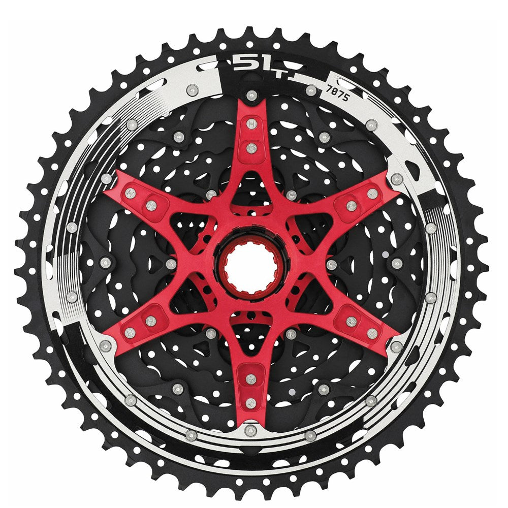 Cassette 12 Speed 11-51 Sunrace MZ903 Black/Red (Shimano HG)