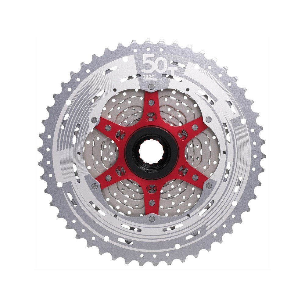 Cassette 12 Speed 10-50 Sunrace MZ91X Silver/Red (SRAM XD)