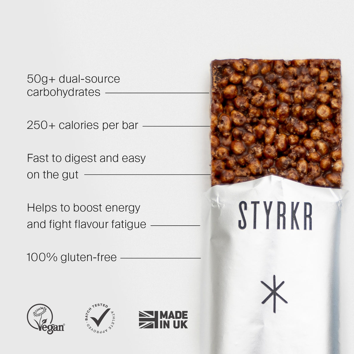 Styrkr Rice Bar 50g Carb Dark Chocolate Chip